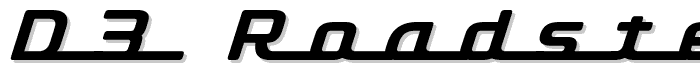 D3 Roadsterism Long Italic font
